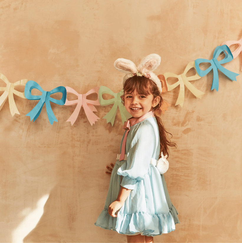 Meri Meri - Tissue Paper Bow Garland - Fiyonk Asılan Süsler (x3)