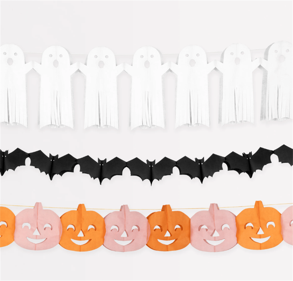 Meri Meri - Tissue Paper Halloween Garlands - Cadılan Bayramı Asılan Süs