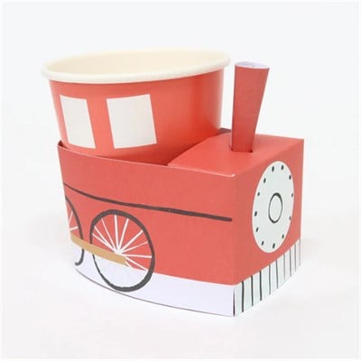 Meri Meri - Train Cups - Tren Bardaklar - 8li