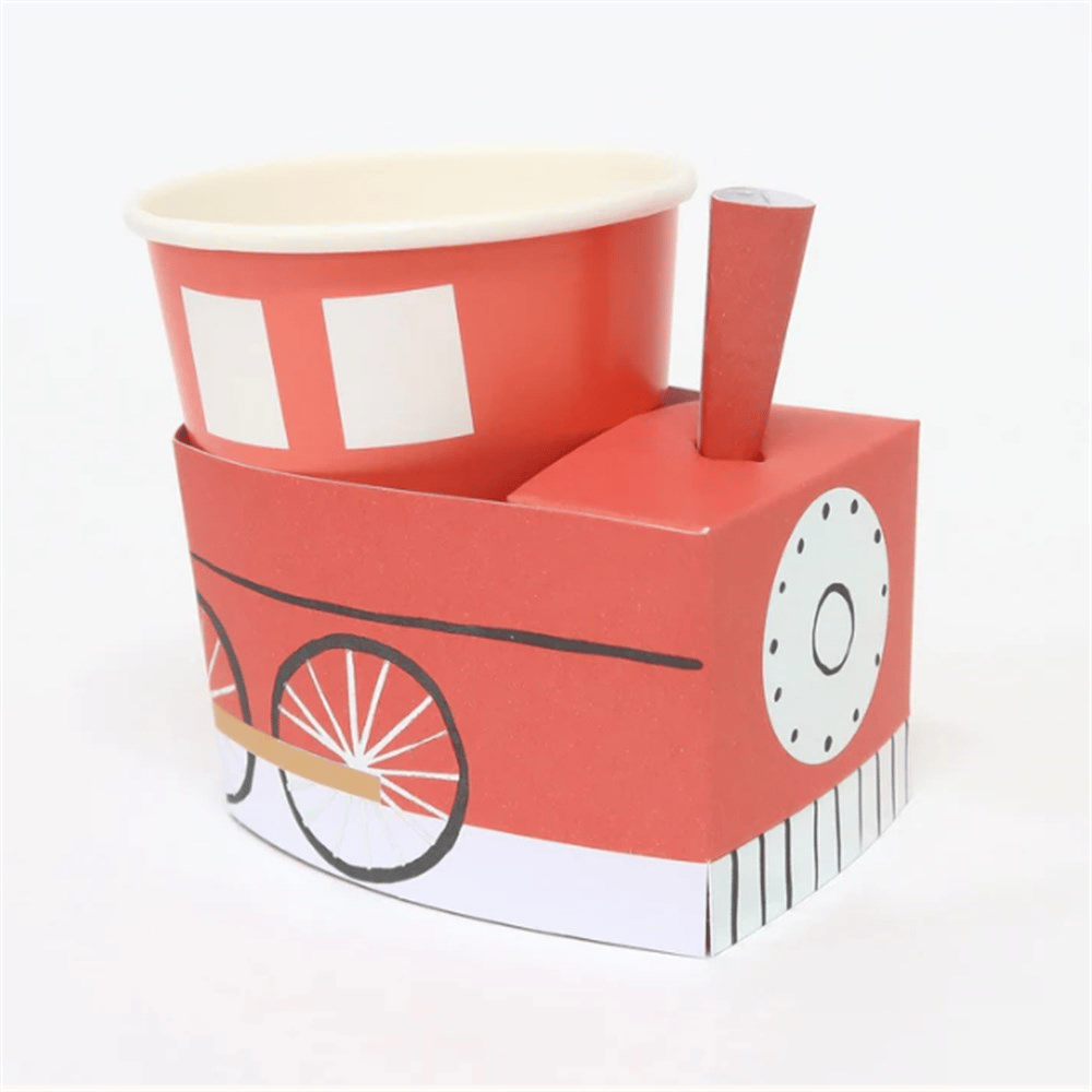 Meri Meri - Train Cups - Tren Bardaklar - 8li
