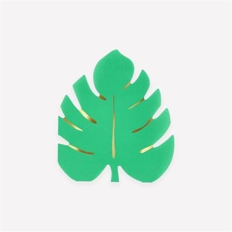 Meri Meri - Tropical Leaf Napkins - Tropikal Yaprak Peçeteler - 16 Adet