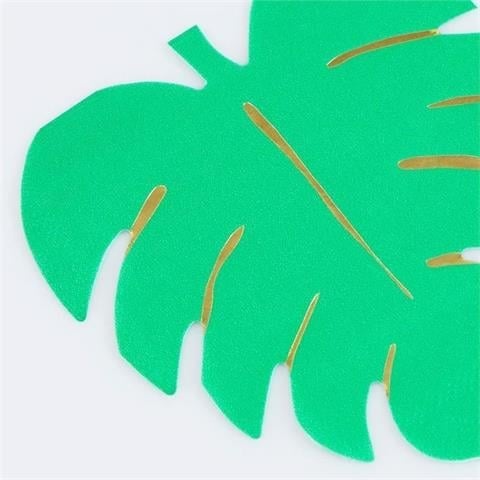 Meri Meri - Tropical Leaf Napkins - Tropikal Yaprak Peçeteler - 16 Adet