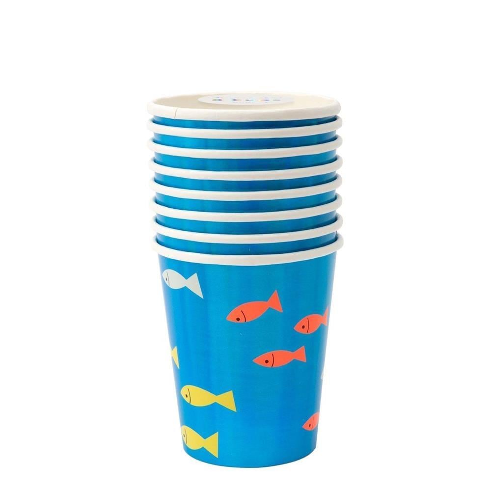 Meri Meri - Under The Sea Party Cups - Su Altı Dünyası Bardaklar - 8'Li
