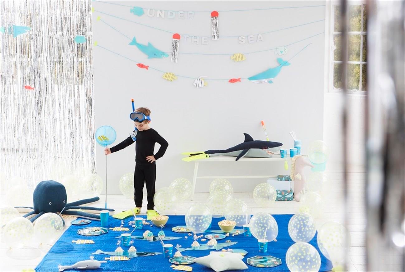 Meri Meri - Under The Sea Plates - Su Altı Dünyası Tabaklar - L - 8'li