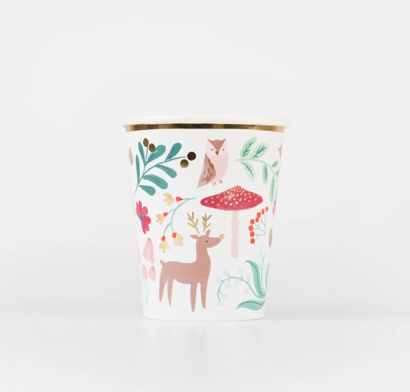 Meri Meri - Winter Woodland Cups - Orman Bardak (8'li)