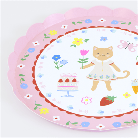 Meri Meri - Yavru Kedi Kulübü Tabaklar - M - 8 Adet