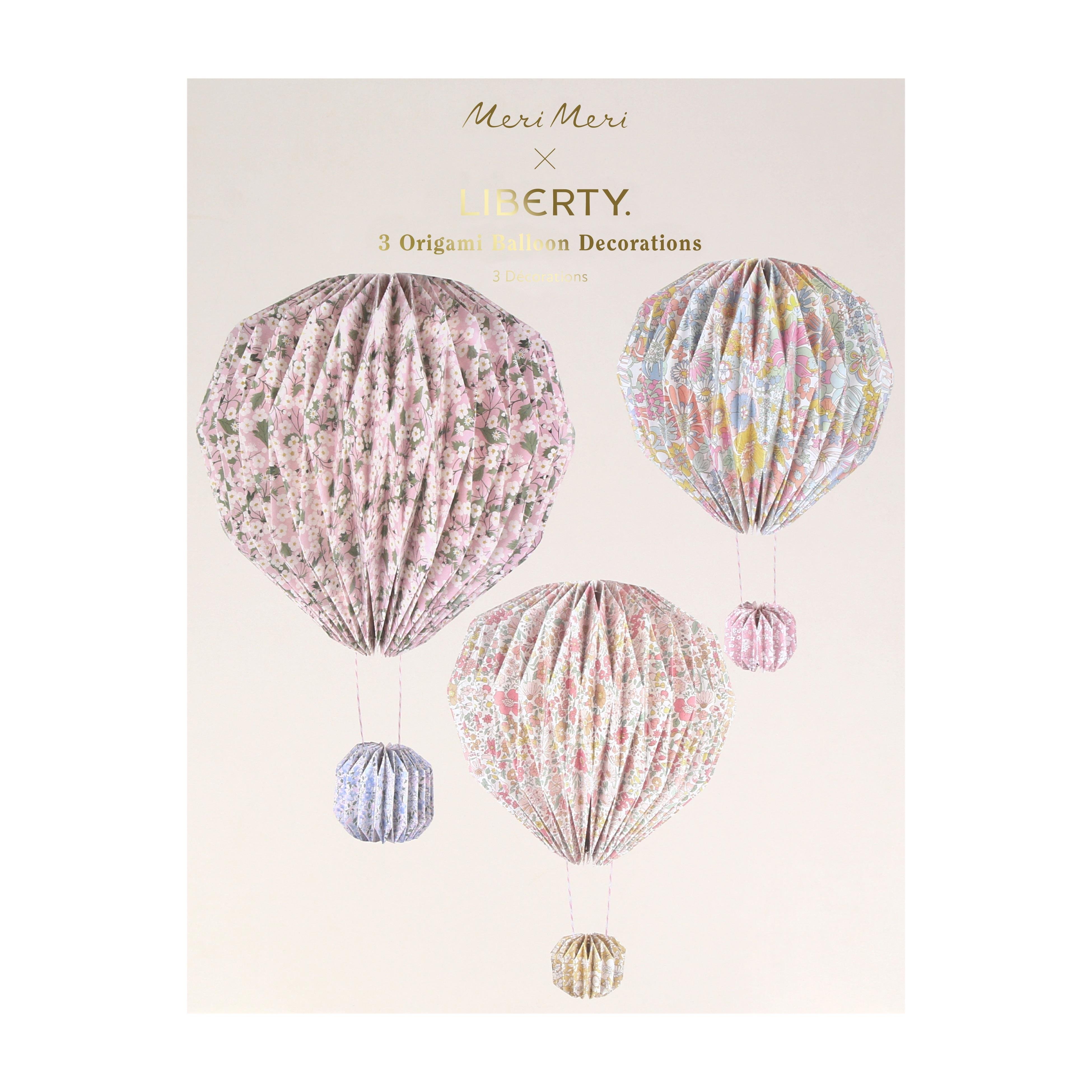 Meri Meri x Liberty - Origami Balon Dekor