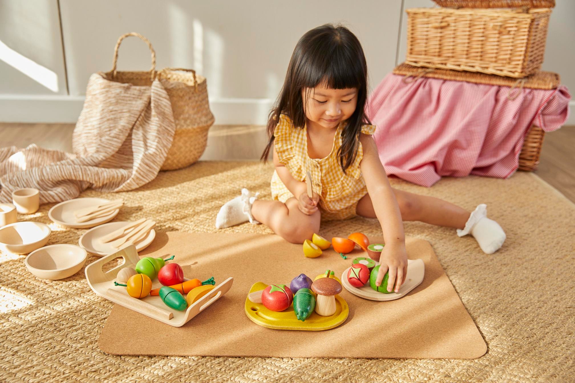 Meyve Seti Ahşap Oyuncaklar plantoys