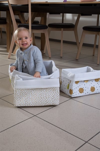 Mini Dots Gold, Kanvas Kutu Orta Boy