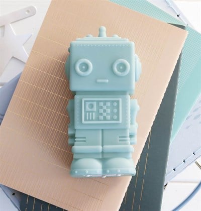 Mini Robot Lamba, Açık Mavi Gece Lambası A Little Lovely Company