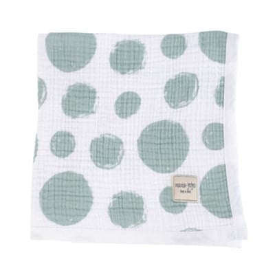 Minty - Organik Bebek Battaniyesi // 4 Kat Müslin (Mint Puantiye) Tekstil Mama Yoyo Baby & Kids