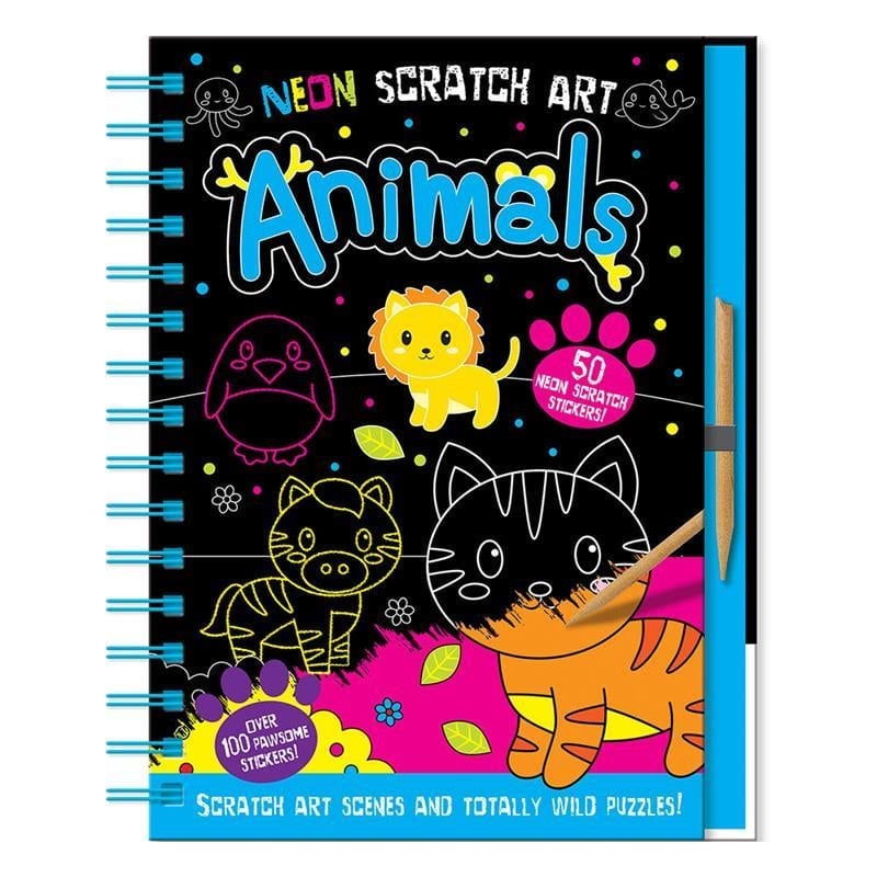 Neon Scratch Art - Animals