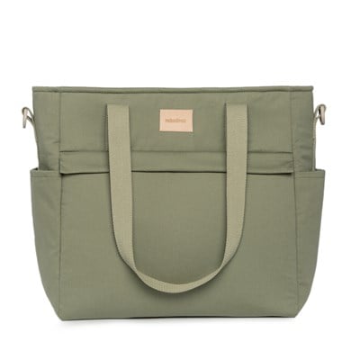 Nobodinoz Baby On the Go Su Geçirmez Anne Çantası, Olive Green Anne Çantası