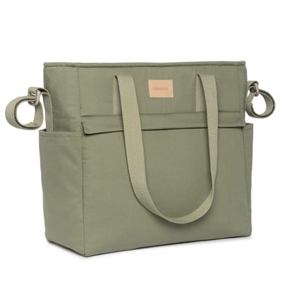 Nobodinoz Baby On the Go Su Geçirmez Anne Çantası, Olive Green Anne Çantası