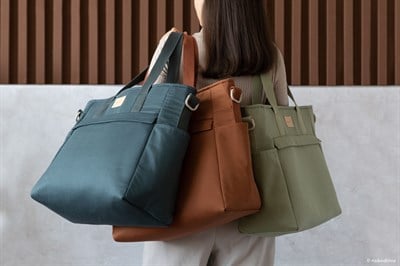 Nobodinoz Baby On the Go Su Geçirmez Anne Çantası, Olive Green Anne Çantası