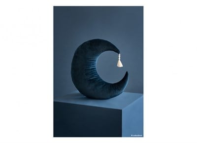 Nobodinoz Pierrot Moon Kadife Yastık Night Blue Yastıklar