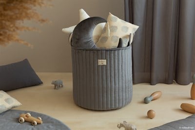 Nobodinoz Savanna Kadife Oyuncak Çantası Slate Grey Çocuk Çantası