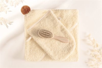 Nobodinoz So Cute Bebek Banyo Seti Vanilya Havlu & Bornozlar