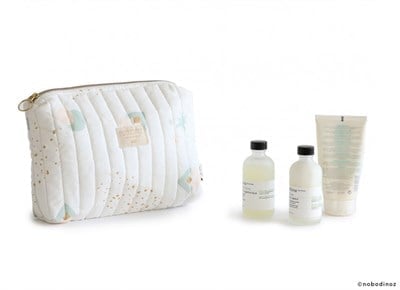 Nobodinoz Travel Mini Bag Aqua Eclipse/White Anne Çantası