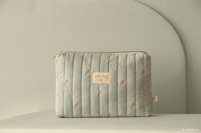 Nobodinoz Travel Mini Bag White Gatsby/Antique Green Anne Çantası