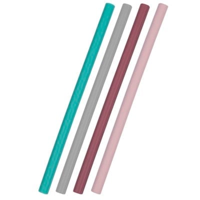 OiOi OiOi Silikon Pipet Dörtlü Set, Pinky Pink Bardaklar
