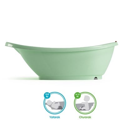 OkBaby Bella Çift Yönlü Banyo Küveti & Küvet Taşıyıcı 0-12 ay / Yeşil