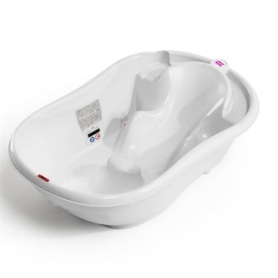 OkBaby Onda Evol Banyo Küveti & Splash Bebek Duşu & Doğal Banyo Süngeri No.10 / Beyaz