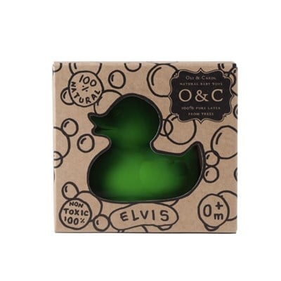 Oli & Carol Yeşil Ördek Doğal Diş Kaşıyıcı & Banyo Oyuncağı Oyuncak