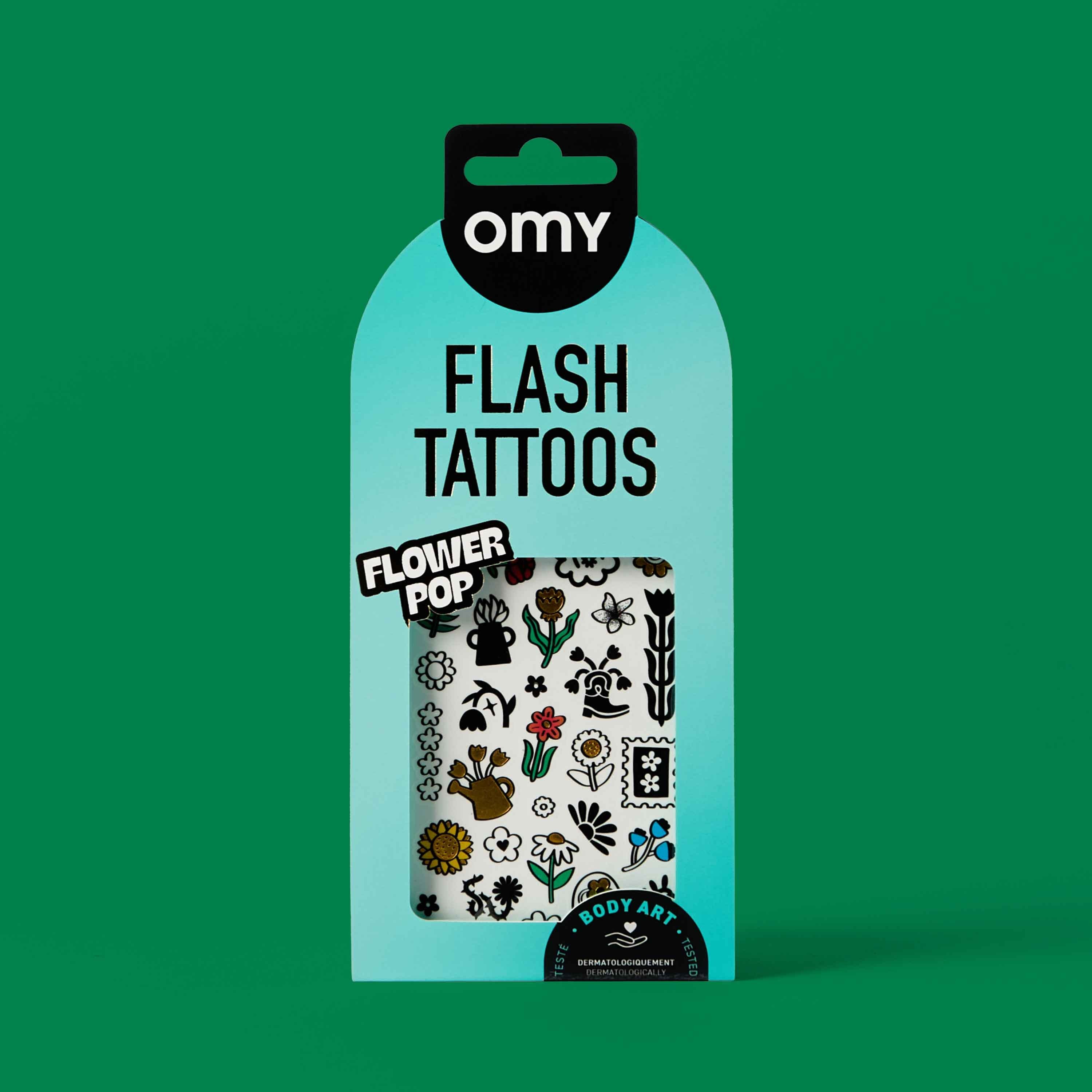 OMY Flash Tattoos Geçici Dövme - Flower Pop