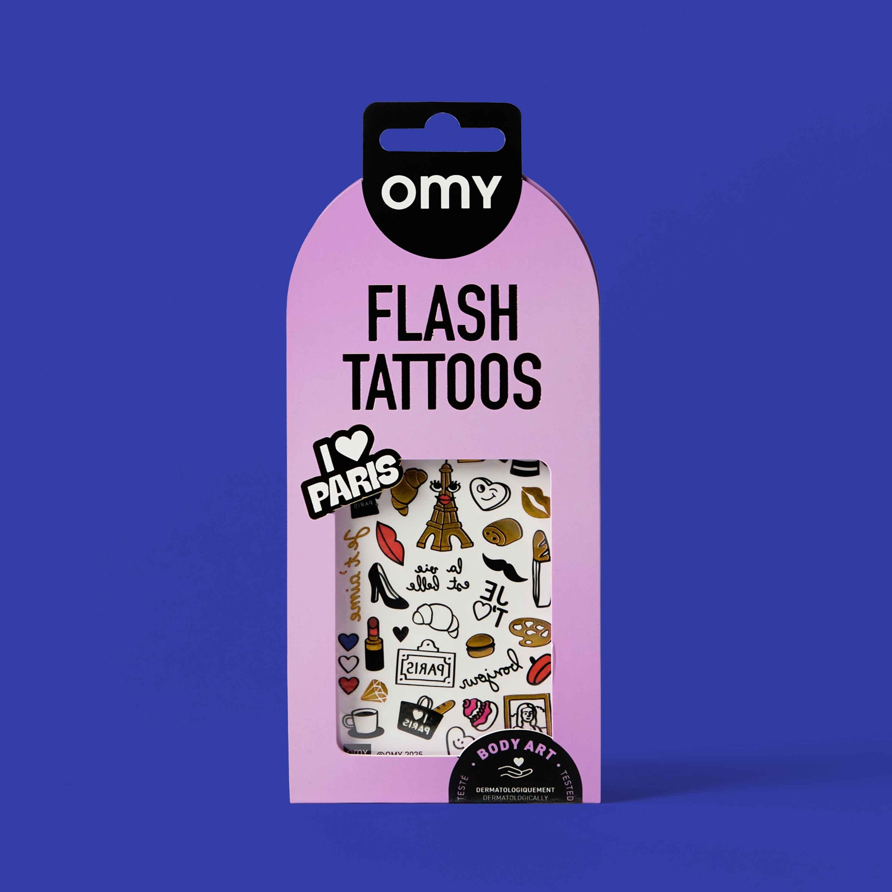 OMY Flash Tattoos Geçici Dövme - I Love Paris