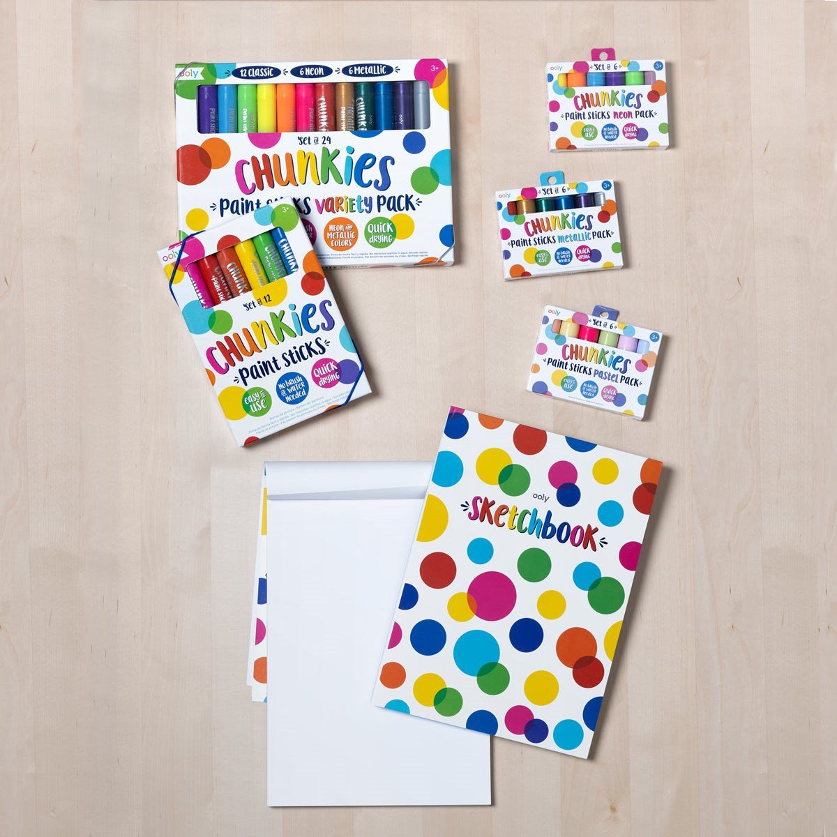 Ooly Chunkies Paint Sticks 12’li Set