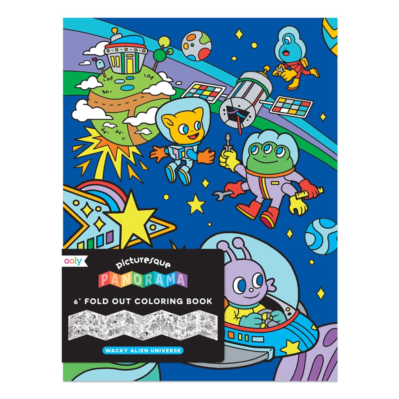 Ooly Katlanabilir Boyama Kitabı - Wacky Alien Universe