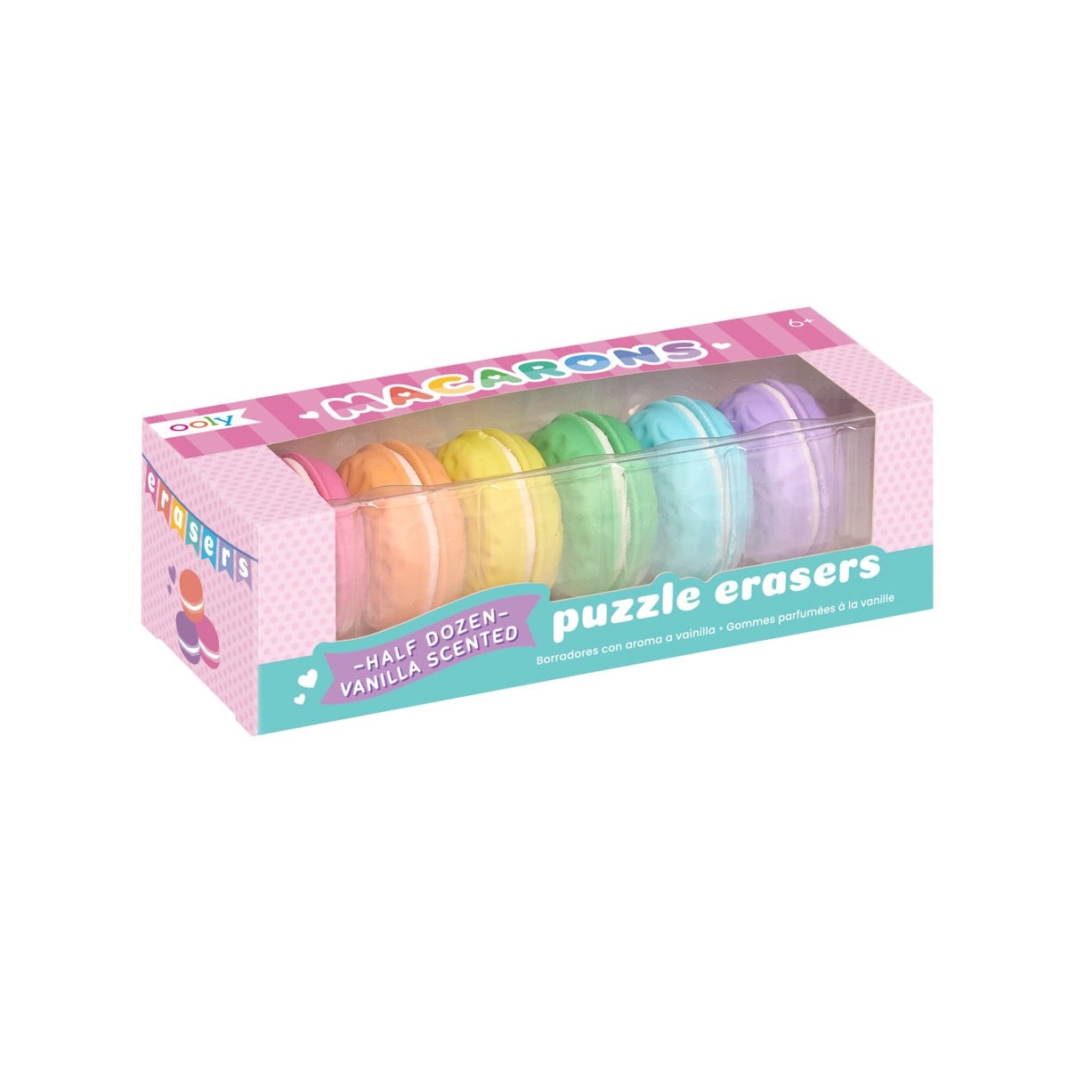 Ooly Macaron 6'lı Kokulu Silgi Seti