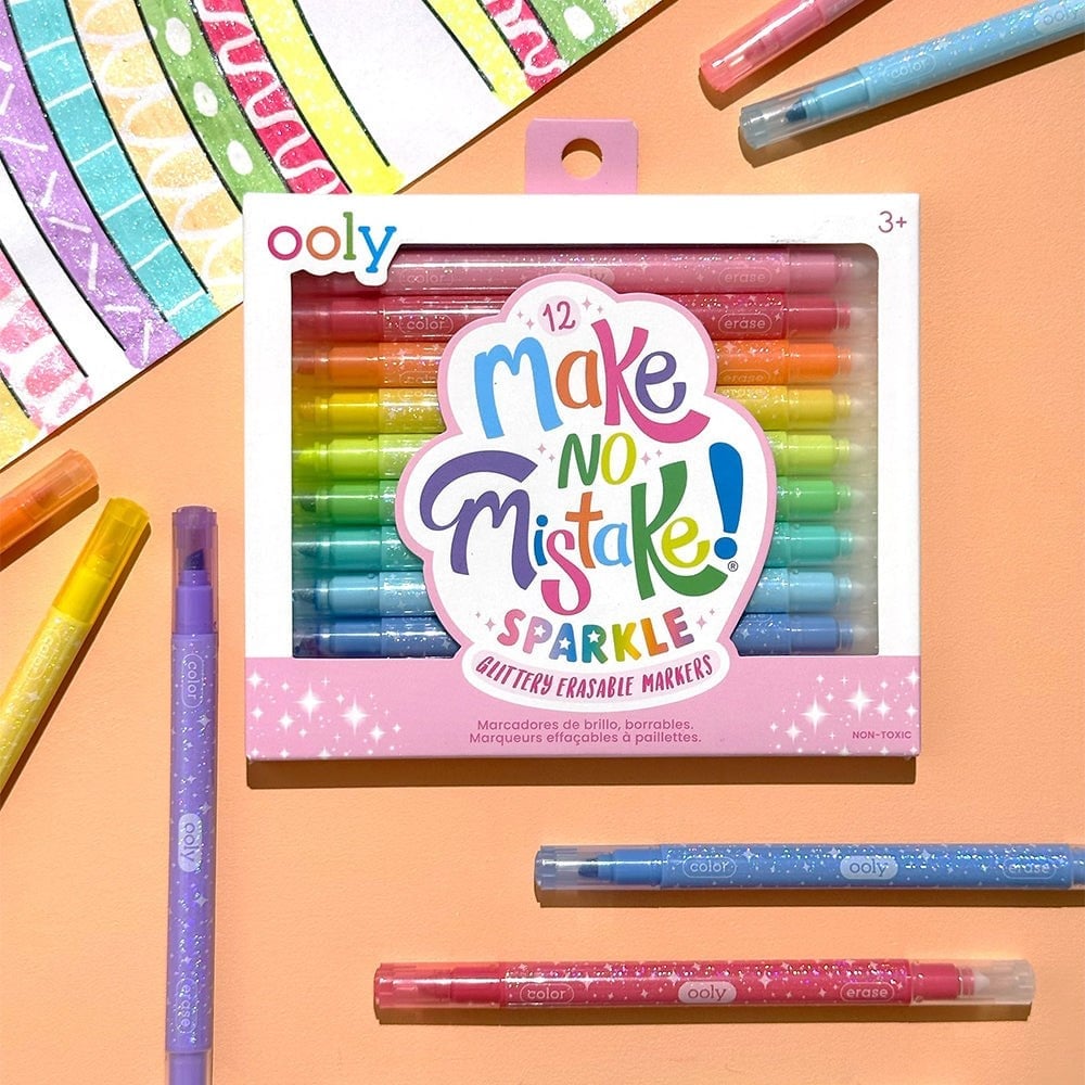 Ooly Make No Mistake Glitter Silinebilir 12’li Keçeli Kalem