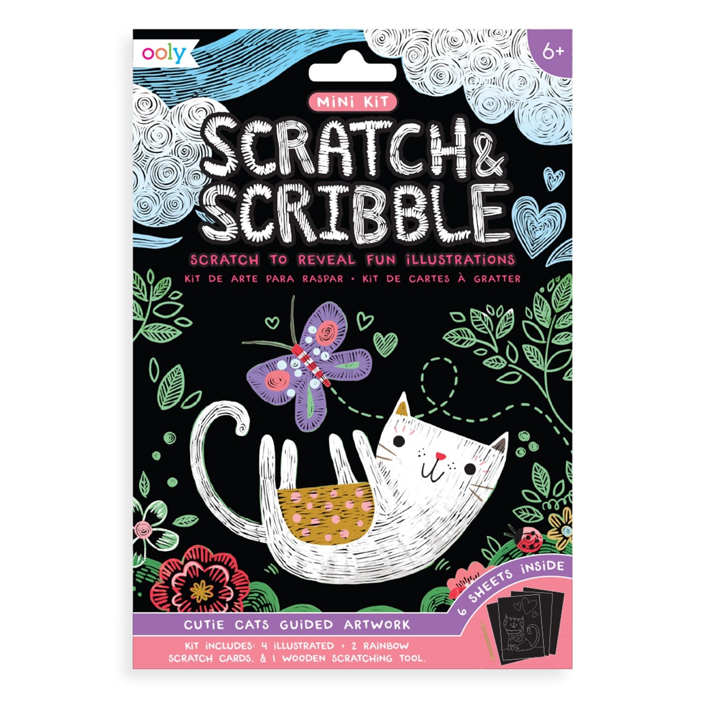 Ooly Mini Scratch & Scribble - Cutie Cats