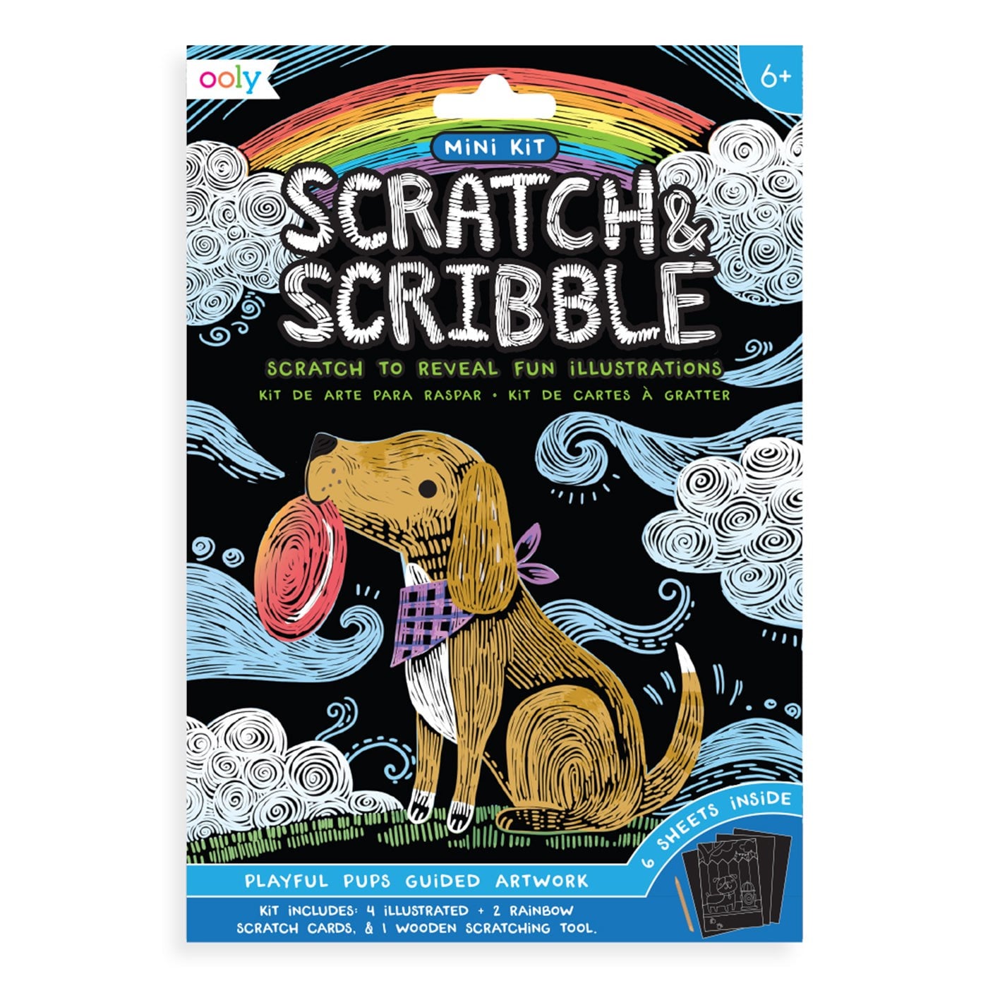 Ooly Mini Scratch & Scribble - Playful Pups