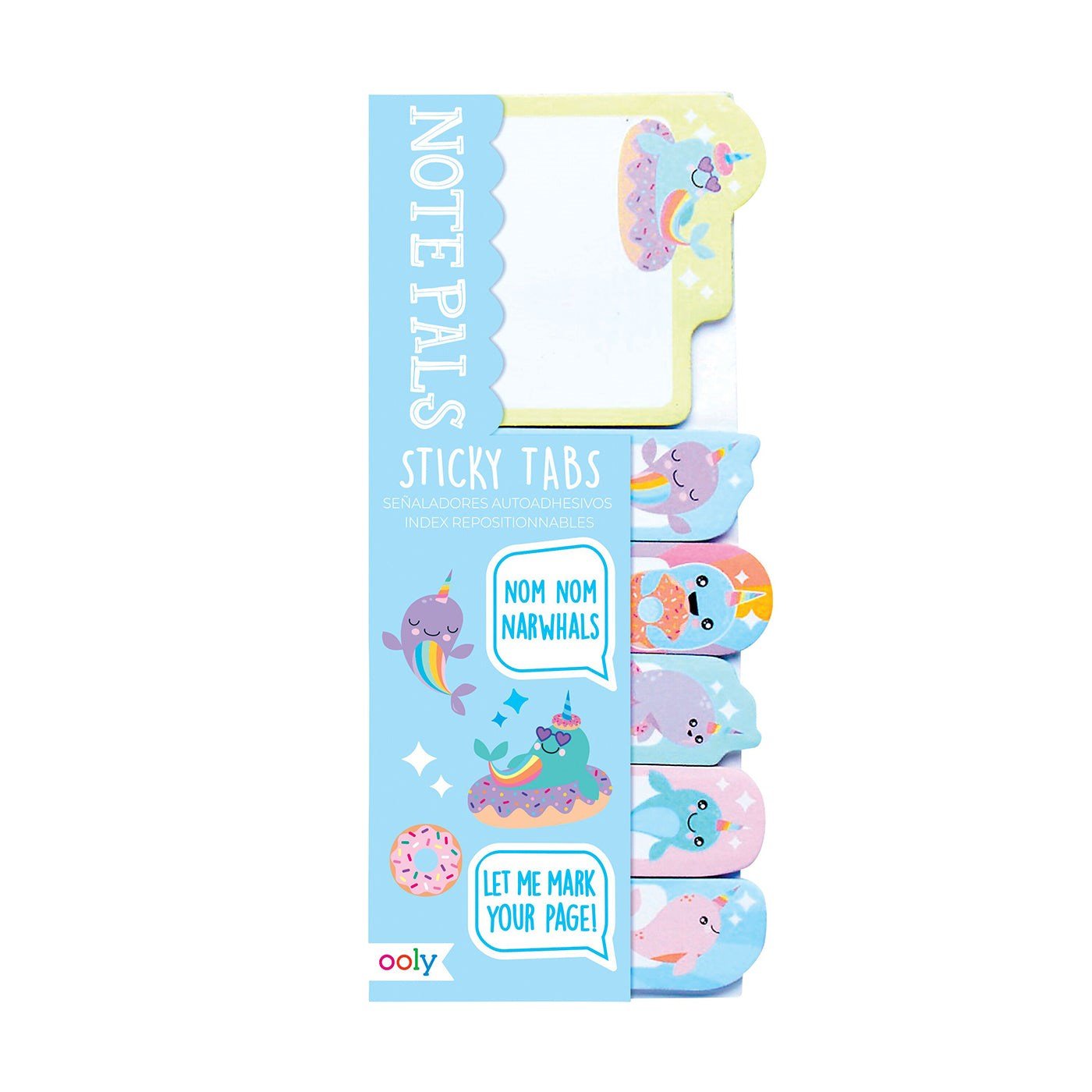 Ooly Note Pals Yapışkanlı Etiket Seti - Nom Nom Narwhals