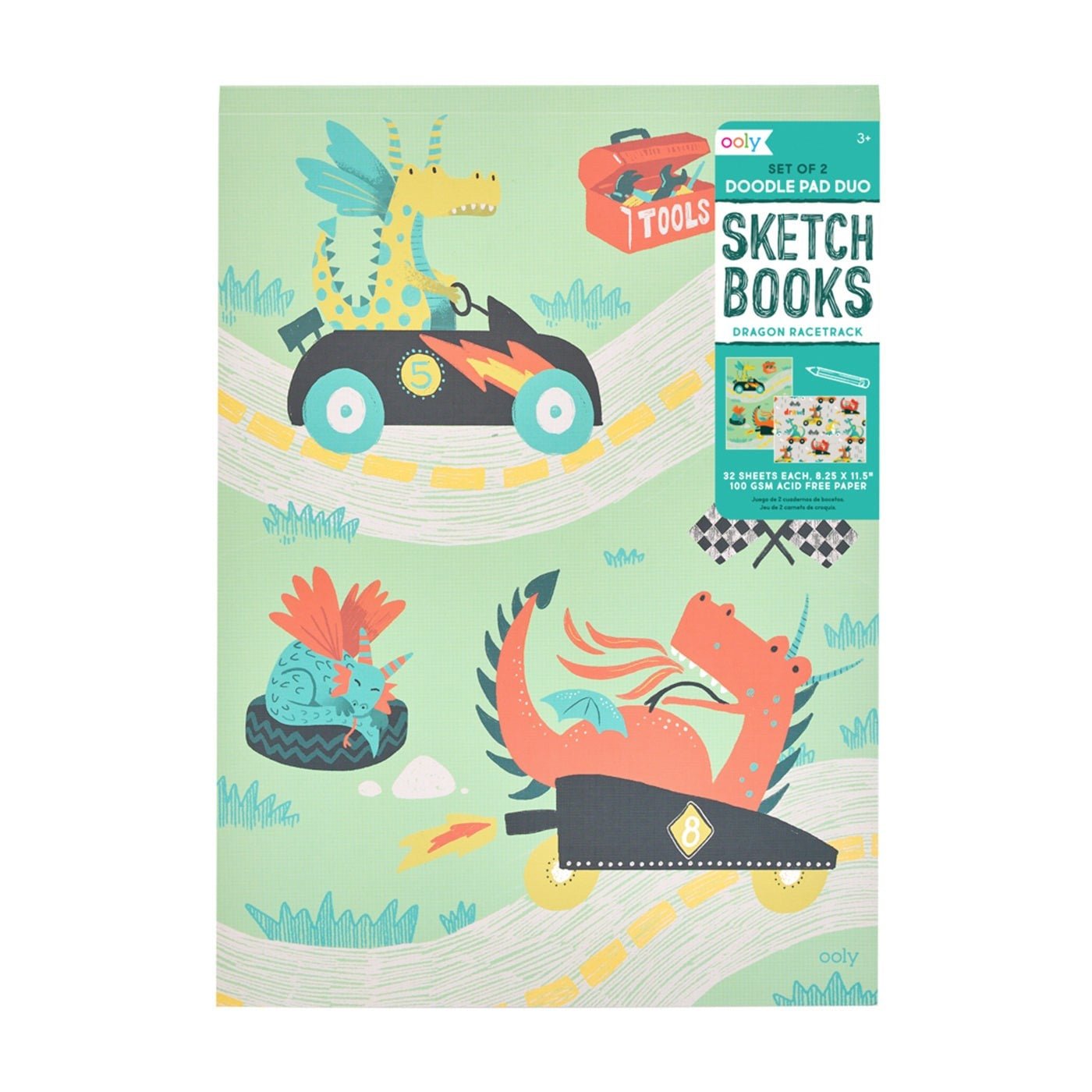 Ooly Pad Duo 2'li Resim Defteri - Dragon Racetrack