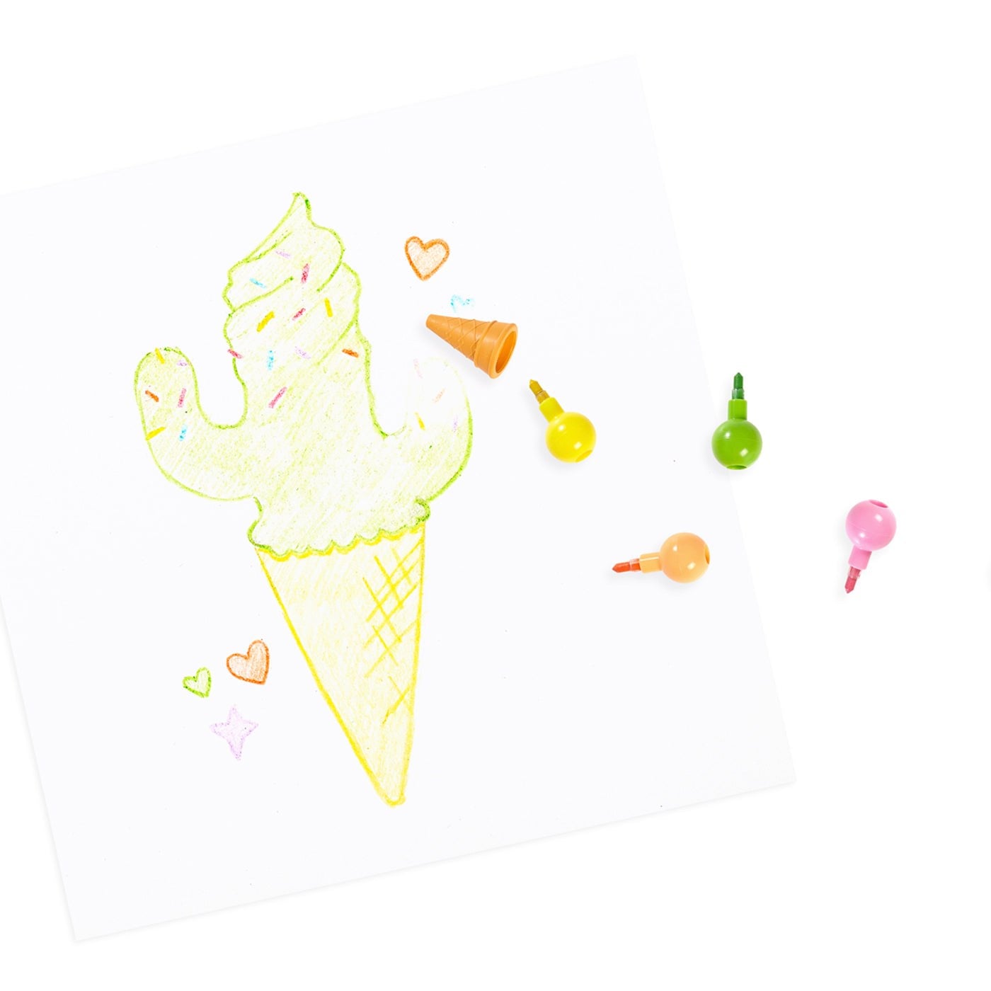 Ooly Rainbow Scoops 6 Renkli Silinebilir Mum Boya