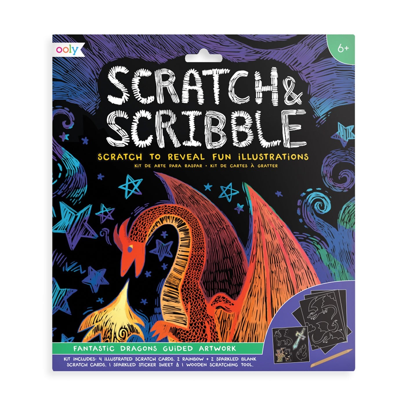 Ooly Scratch & Scribble - Fantastic Dragon