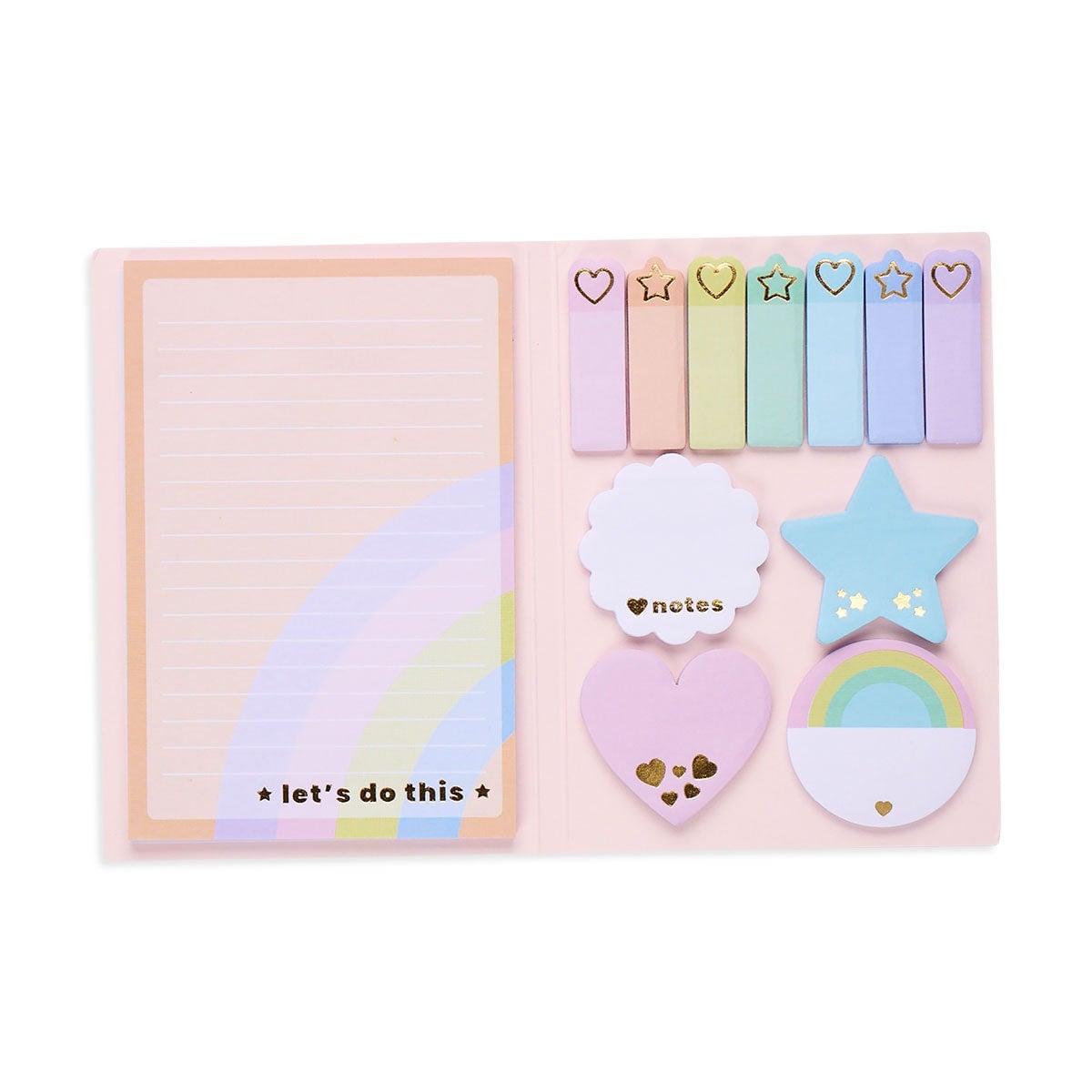 Ooly Side Notes Yapışkanlı Etiket Seti - Pastel Rainbows