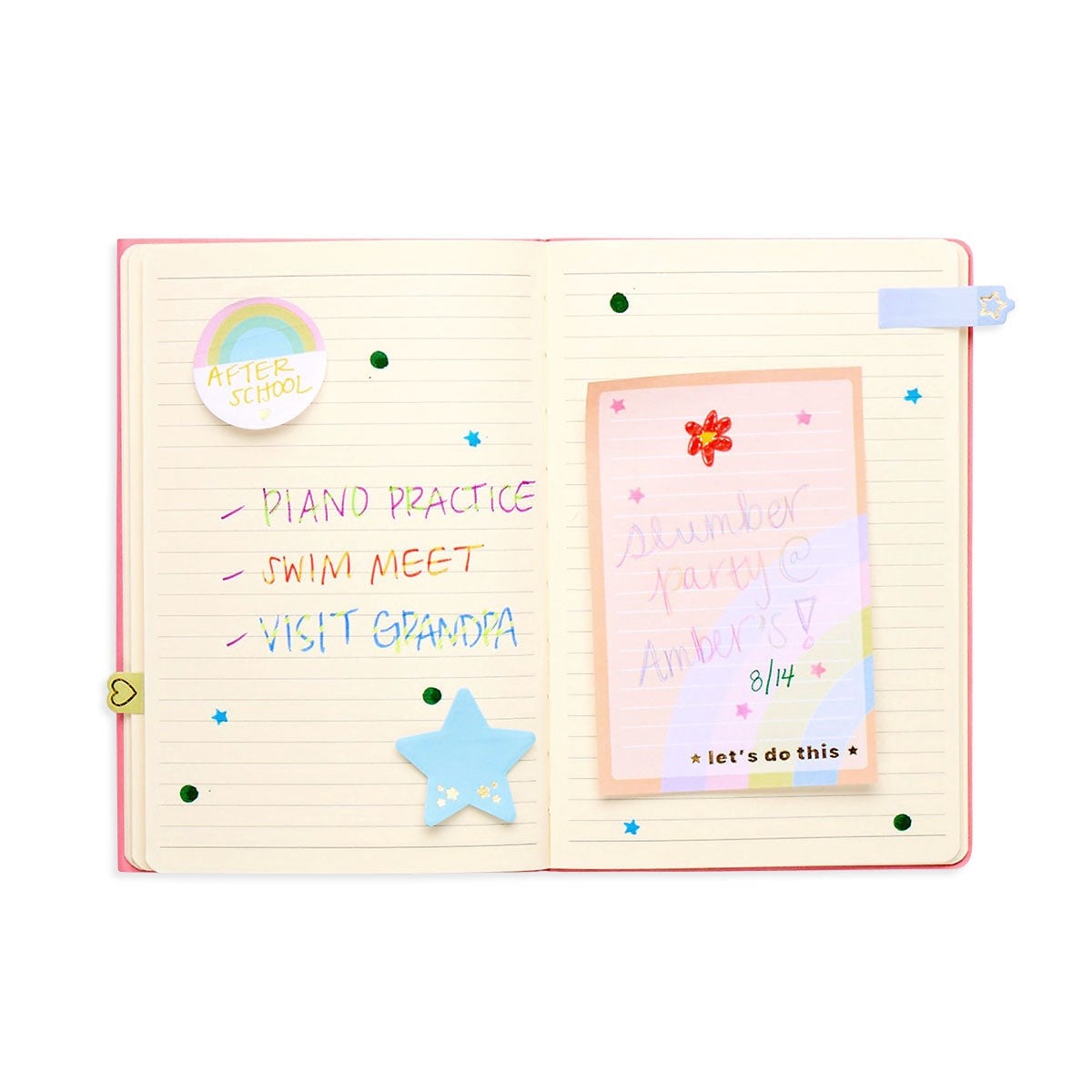 Ooly Side Notes Yapışkanlı Etiket Seti - Pastel Rainbows