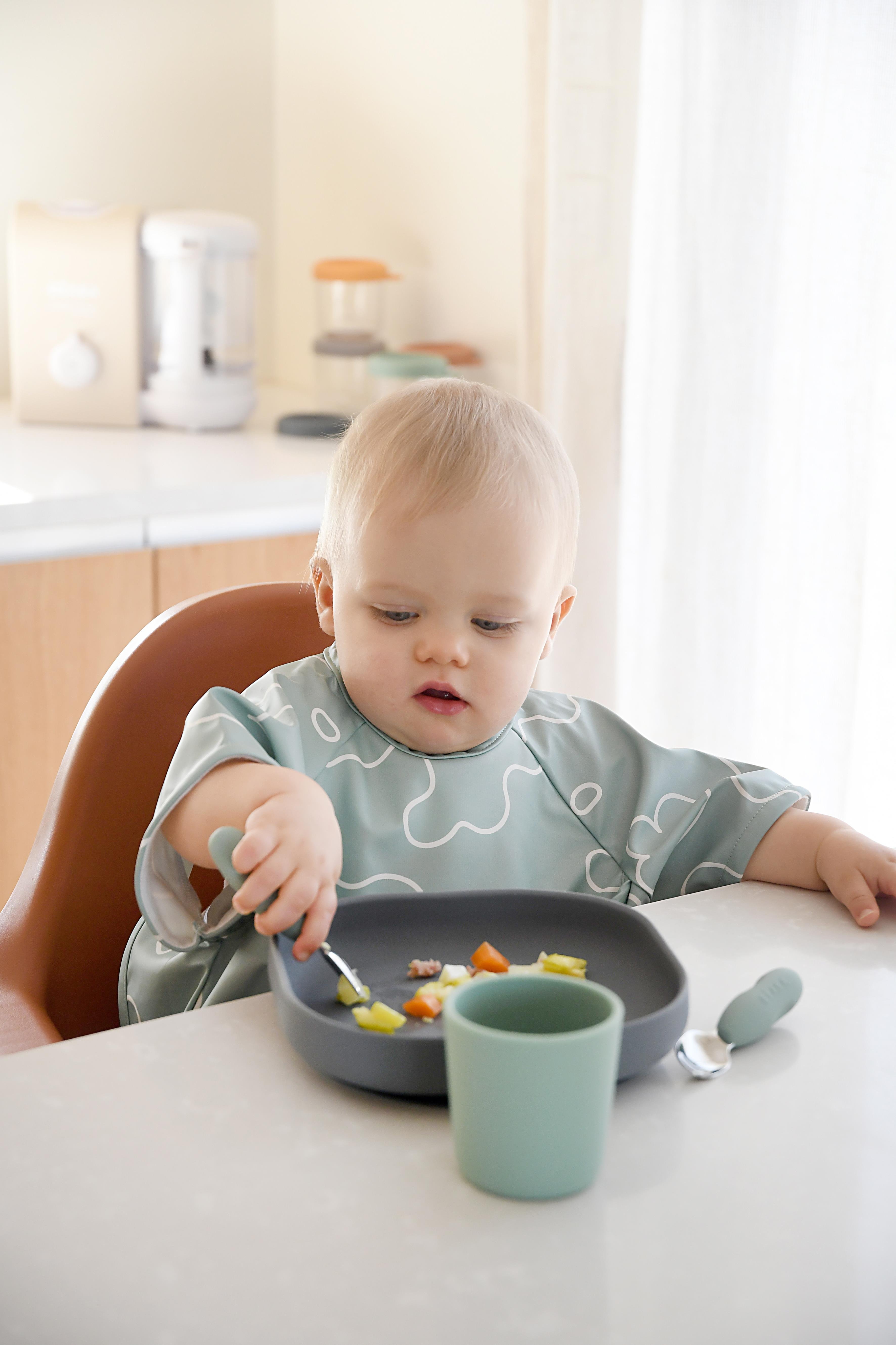 Paslanmaz Çelik Çatal Kaşık Seti, Sage green Kategorisiz Beaba