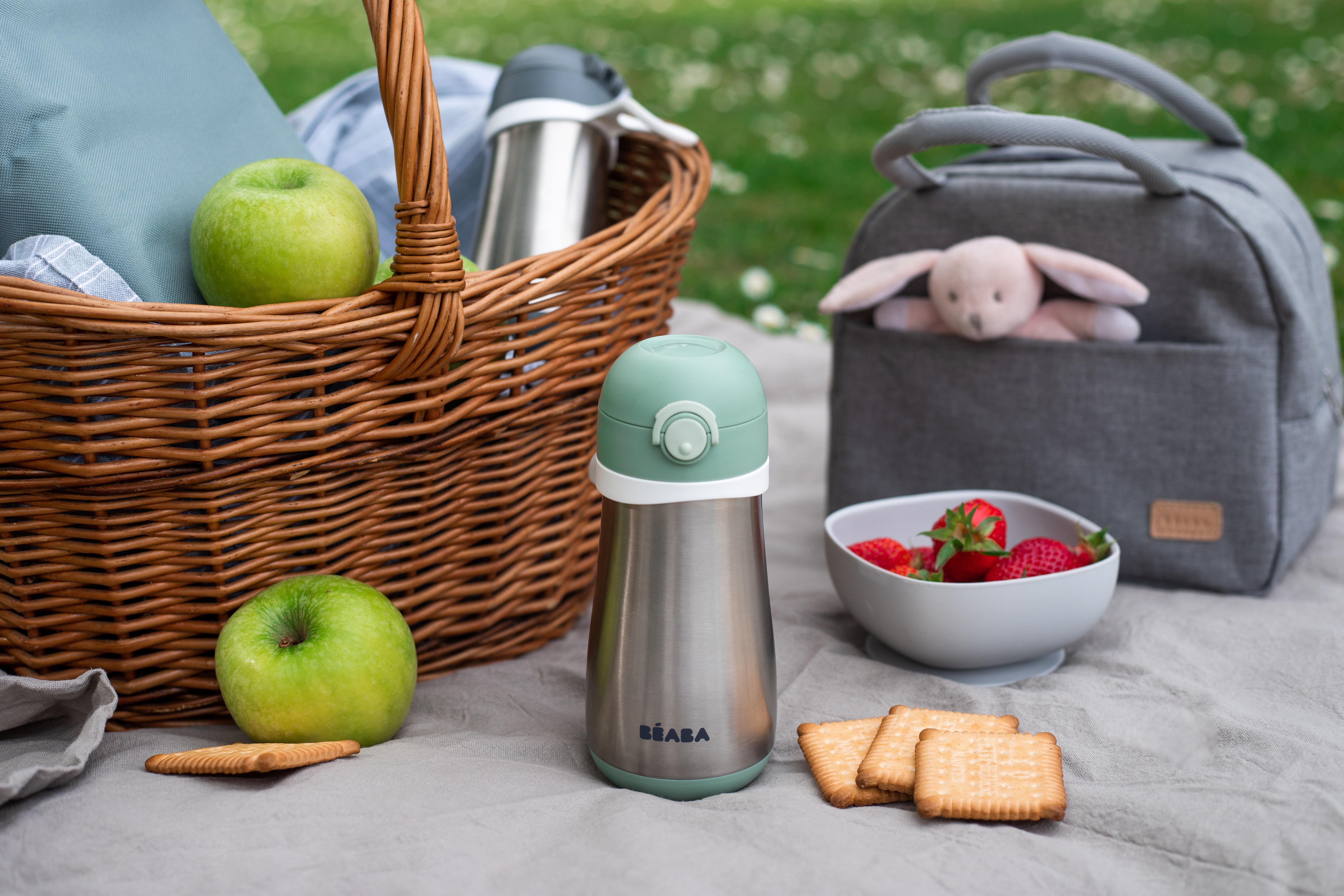 Paslanmaz Çelik Suluk 350 ml, Sage green Kategorisiz Beaba