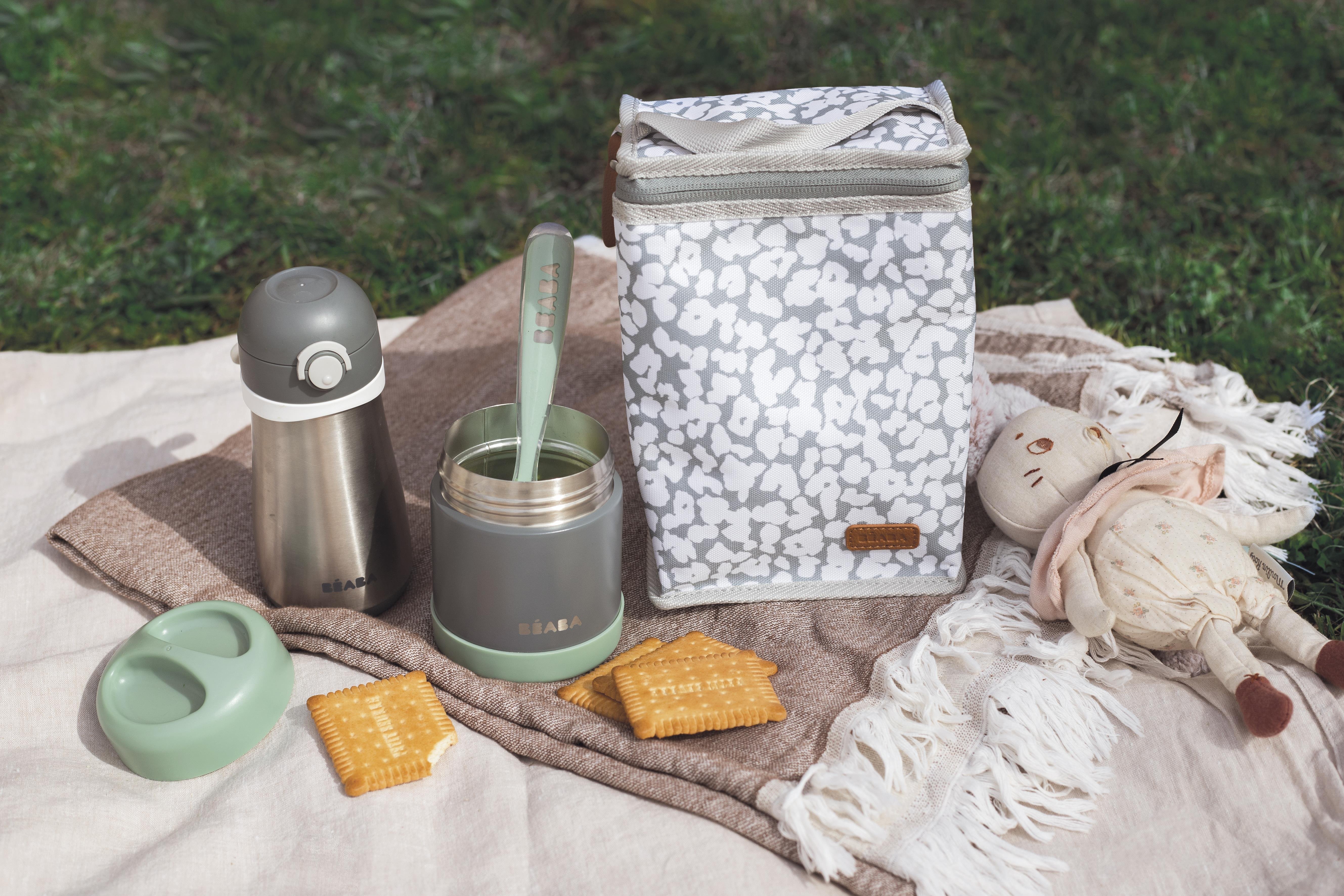 Paslanmaz Çelik Yiyecek Termosu,  Mineral grey/Sage green 300 ml Kategorisiz Beaba