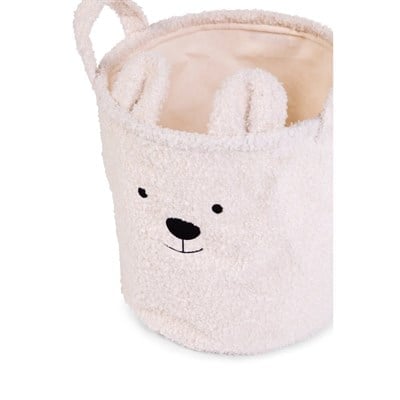 Saklama Kutusu Teddy White 40X40X40 Kanvas Sepetler ChildHome