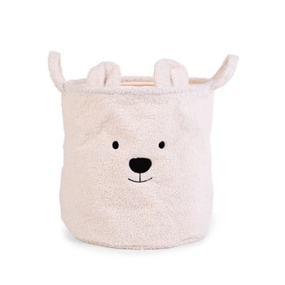 Saklama Kutusu Teddy White 40X40X40 Kanvas Sepetler ChildHome