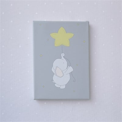 Sarı Yıldızlı Fil  Kanvas Tablo