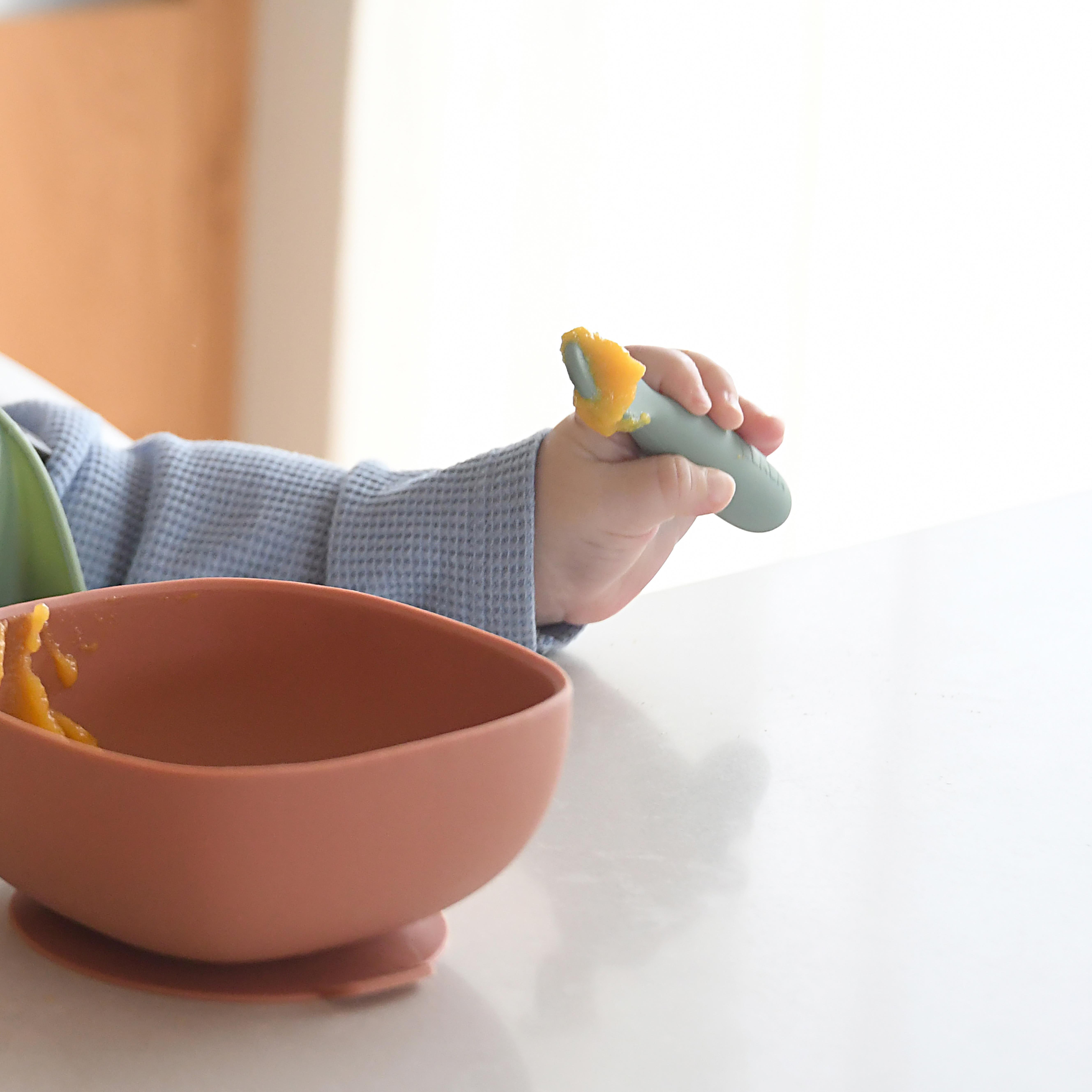 Silikon kaşık seti, Sage green/velvet grey Kategorisiz Beaba