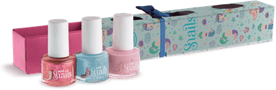 Snails Mini 3'lü Su Bazlı Oje - Mermaid Oje & Ruj Snails